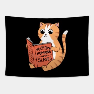 Cat book slaves Tapestry