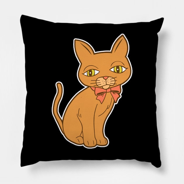 Cute Kitty Pillow by RockettGraph1cs