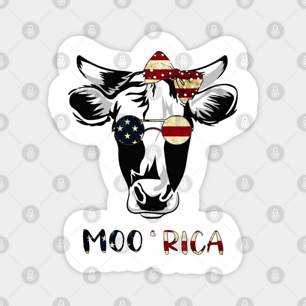 Patriotic Cow - Moo Rica Magnet by VikiShop