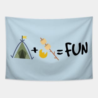 Tent + Smores = Fun Tapestry