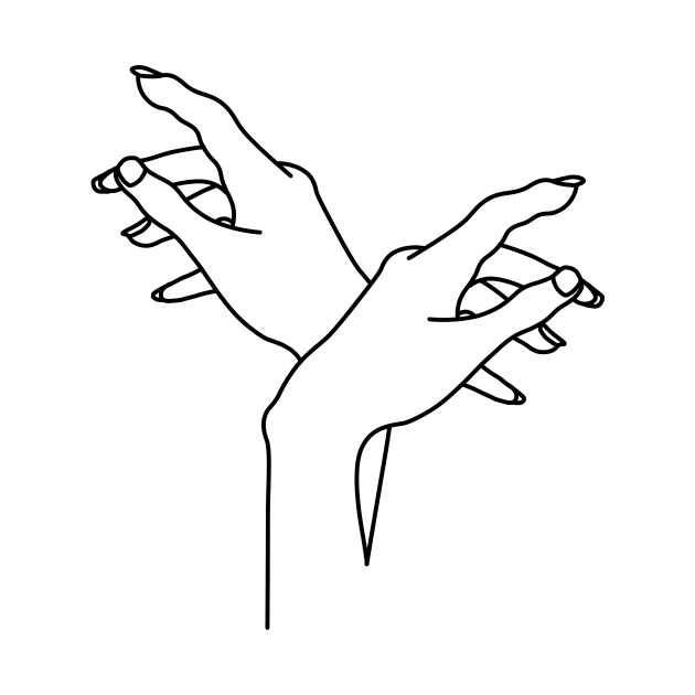 MINIMAL LINE ART HANDS by GloriaSanchez