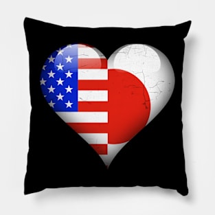 Half American Half Japanese - Gift for Japanese From Japan Pillow