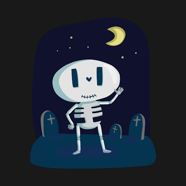 Halloween skeleton t shirt by ecarross