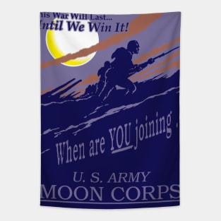 US Army Moon Corps Tapestry