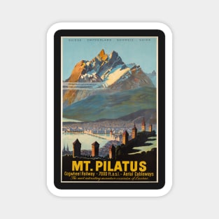 Mt.Pilatus,Switzerland,Ski Poster Magnet