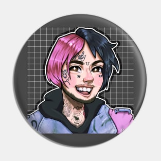 Lil Peep (black) Pin