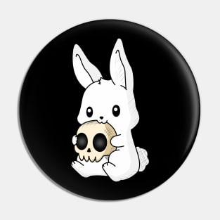 Rabbit eating skull! Pin