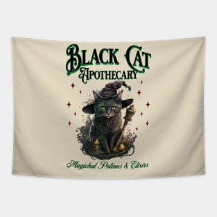 Black Cat Apothecary - Magickal Potions and Elixirs Halloween Tapestry