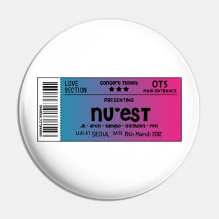 NU'EST Concert Ticket Pin