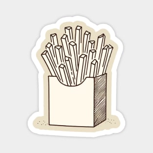 French Fries Line Art Magnet