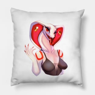 Red Snake Babe Pillow