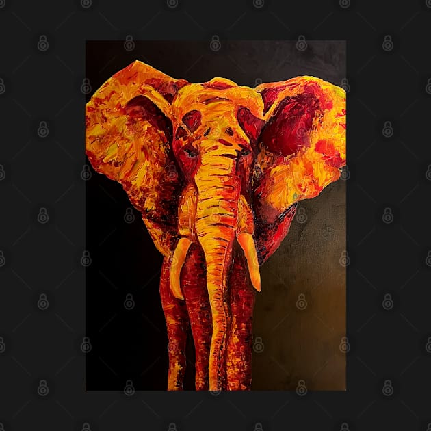 Elephant - Oil on canvas by sanityfound