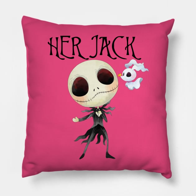 HER JACK Pillow by WalkingMombieDesign