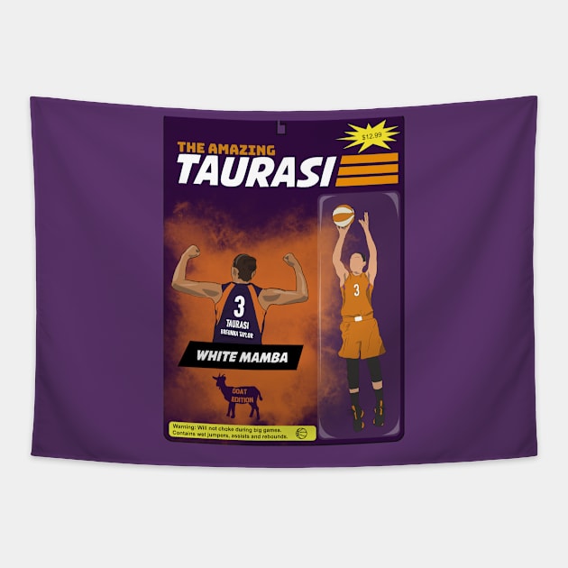 Diana Taurasi Retro Action Figure Superhero Tapestry by Hevding