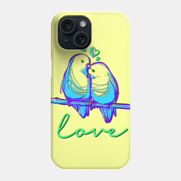 Romantic Love Birds Phone Case by AlondraHanley