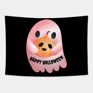 Cute Halloween Ghost Funny Autumn Vibes Halloween Thanksgiving and Fall Color Lovers Tapestry