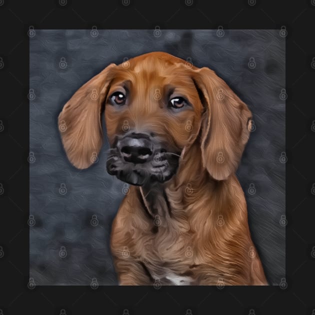 I Love Dogs, The Best Friends, Redbone Coonhound by Felipe G Studio