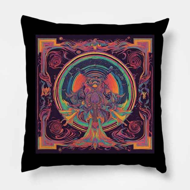 Progressive Rock Band Art Pillow by Klau