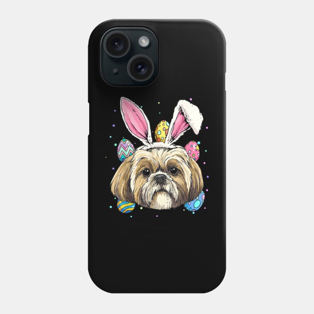 Shih Tzu Easter Bunny Dog Pet Owner Breeder Animal Lover Phone Case by Jennifer Wirth