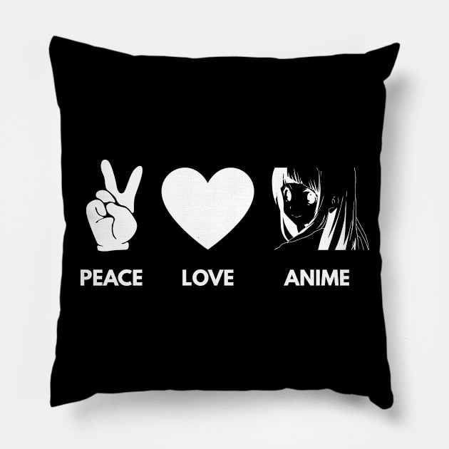 Peace Love Anime Pillow by BloodLine