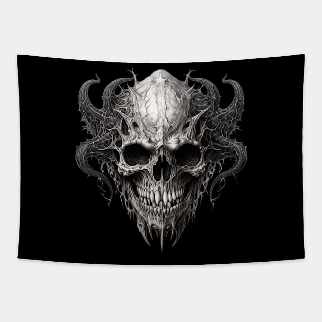 demogorgon skull Tapestry by Aldrvnd