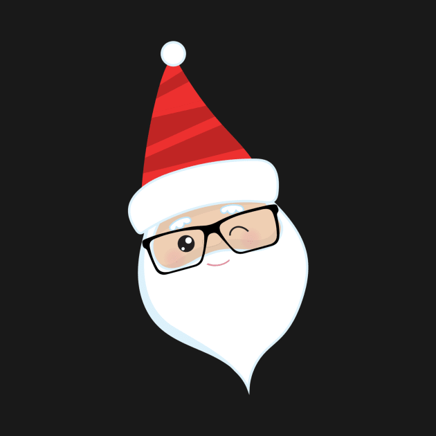 Winking Santa Wearing Glasses by DANPUBLIC