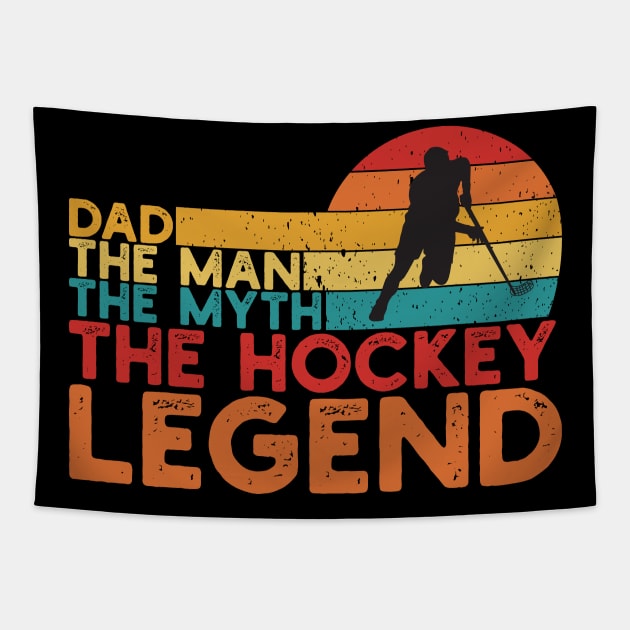 Hockey Legend Dad Tapestry by Loganferret