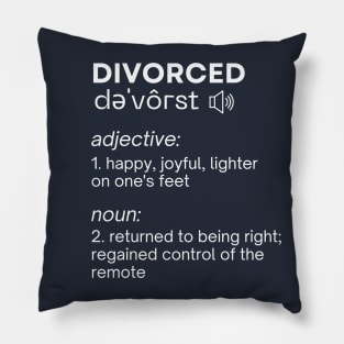 Divorced Dictionary definition [white] Pillow