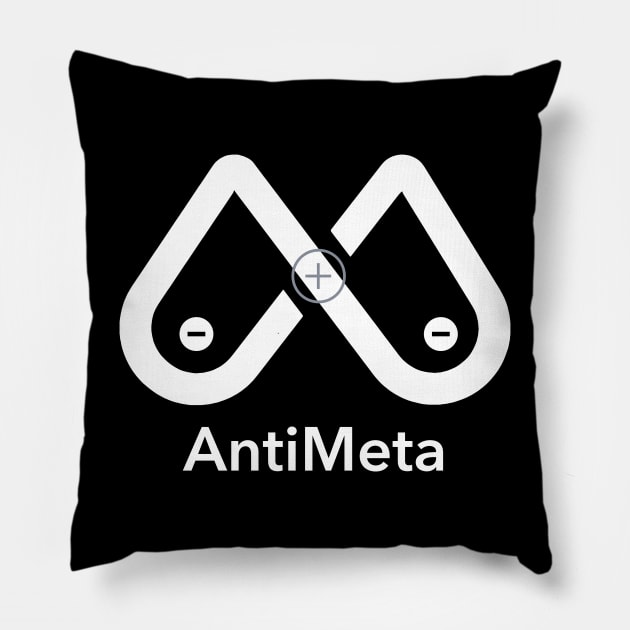 Social Media Antimatter Pillow by HipsterSketch