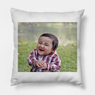 Evil Toddler Meme Pillow