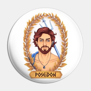 Poseidon Olympian God Greek Mythology Pin