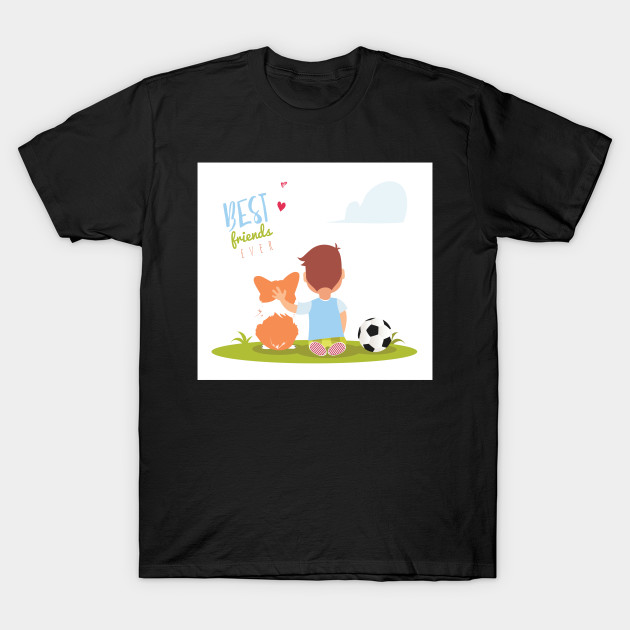 Cute Little Boy Hugging Corgi Dog Corgi T Shirt Teepublic Au