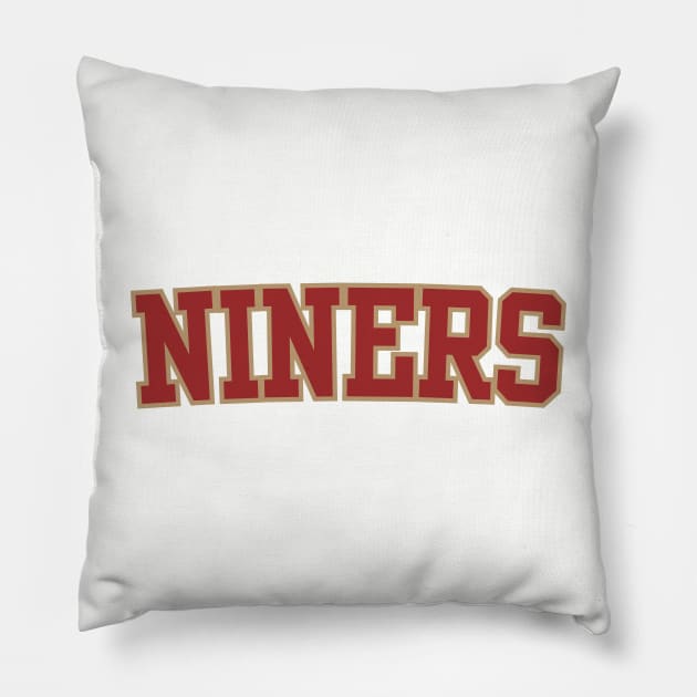 Vintage San Francisco 49ers Football Crewneck Pillow by Helen Morgan