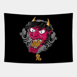 Oni mask Tapestry