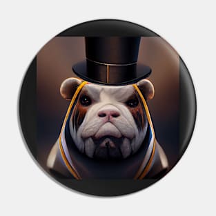 pug in a suit Pin