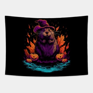 Nutria Halloween Tapestry