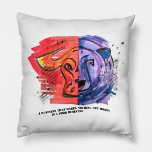 bear and bull of stock market Pillow