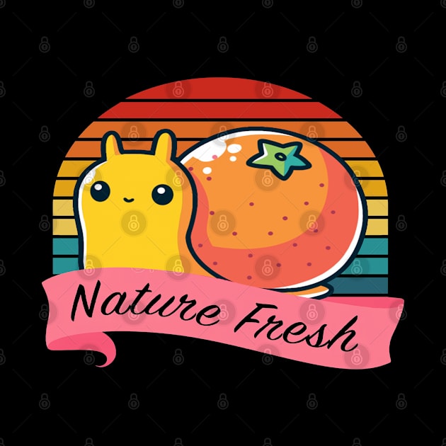 nature fresh Orange fruit snail by penak sing maido