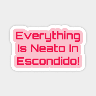 Everything  Is Neato In  Escondido! Red-Pink Compu Magnet