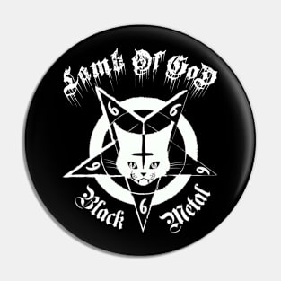 Cat metal lamb of god Pin