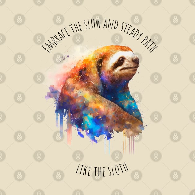 Watercolor Sloth | Motivational Quotes by T-signs