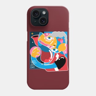 World Art Day Happy Phone Case