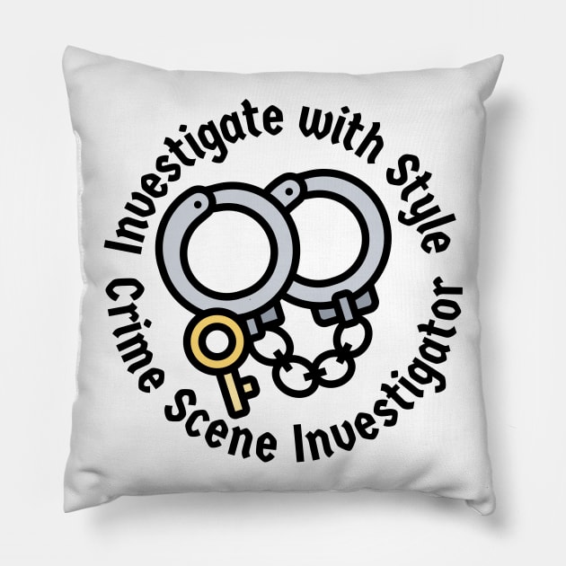 Crime Scene Investigator Pillow by Haministic Harmony