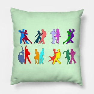 The Colorful Dancers Pillow