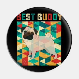 Best Buddy Pugs Pin