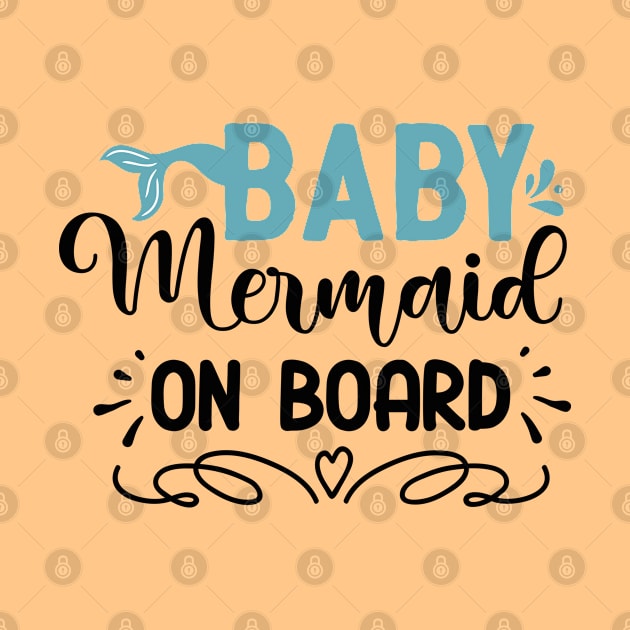 Baby mermaid on board by Oosters