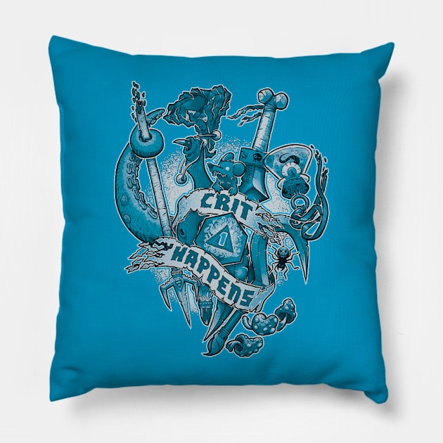 Crit Happens (1) [Ice] Pillow by DCLawrenceUK