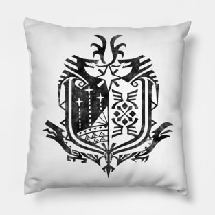 Monster Hunter World - Logo (Chrome Design) Pillow