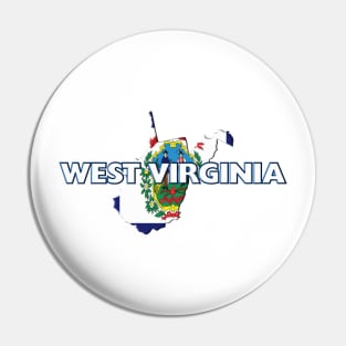 West Virginia Colored State Pin