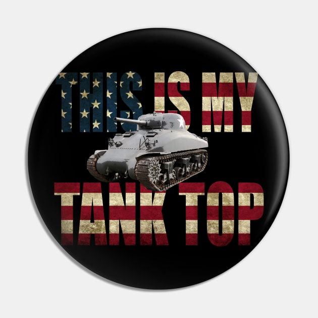 M4 Sherman Tank Pin by Dirty Custard Designs 